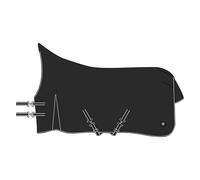 Imperial Riding IRHBasic 165 - Manta de Verano para Exteriores, con Cuello Alto, Ligera, Material Resistente a la Intemperie, con Pliegues, Correas Cruzadas, Cola y Cordones para Las piernas, Color
