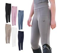 Imperial Riding Leggings de equitación Tessy Light para niños, Pantalones elásticos de Cintura Alta, Dos Bolsillos Laterales para teléfono móvil, Pantalones de equitación con Rodilleras de Silicona