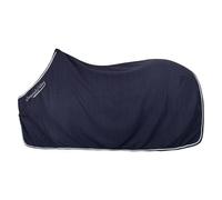 Imperial Riding Manta Polar IRH Classic, Manta de Forro Polar de Caballos, Manta con Cuello Grande, Correas Cruzadas extraíbles, cordón de Cola y Logotipo, Azul Marino, 155