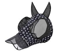 Imperial Riding Máscara antimoscas Trail Ride con Protector Nasal, Color Negro AOP COB