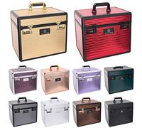 Imperial Riding Shiny Classic - Caja de Limpieza con Cerradura de combinación, Compartimentos Ajustables, Caja de Almacenamiento para Herramientas de Limpieza, con Espejo en la Tapa, 38 x 28 x 32 cm