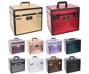 Imperial Riding Shiny Classic - Caja de Limpieza con Cerradura de combinación, Compartimentos Ajustables, Caja de Almacenamiento para Herramientas de Limpieza, con Espejo en la Tapa, 38 x 28 x 32 cm