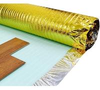 Imperial Studios Confort Gold Underlay - Base acústica dorada de 3 mm para barrera de suelo de madera o laminado más membrana a prueba de humedad, gran aislamiento acústico y térmico