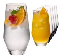 Imperial - Vasos de agua de 520 ml, juego de 6 vasos de agua de la serie "Roma", apto para lavavajillas, forma entallada con base estable