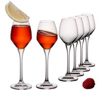 Imperial - Vasos de licor de 70 ml - Vaso de licor con mango serie "Roma" - Juego de 6 unidades de cristal Crystalline apto para lavavajillas - ligero y transparente, forma clásica de tulipán