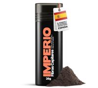 IMPERIO Fibras Capilares y Densificador de Cabello Algodón natural. Llena y engrosa su Cabello - Microfibras en Polvo - Para Mujeres y Hombres - 26g (Castaño Oscuro)