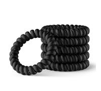 IMPERIO Gomas de Pelo Espiral - Premium Gomas Pelo Mujer & Niñas de Calidad - Evita Rotura, Puntas Abiertas & Enredos (Negro Grande)