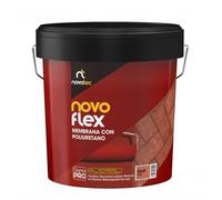 Impermeabilizante acrílico elástico reforzado con membrana de poliuretano. Conservante anti-moho y antiverdín. Envase de 15 litros - NOVOFLEX (Transparente)