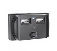 Impermeable 12 V USB hembra para tipo C empotrable en el coche impermeable (luz azul)