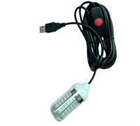 Impermeable 5V USB LED Luz de pesca para pesca nocturna subacuática, lámpara de señuelo de atracción de peces con LED de larga vida útil (amarillo)