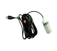 Impermeable 5V USB LED Luz de pesca para pesca nocturna subacuática, lámpara de señuelo de atracción de peces con LED de larga vida útil (verde)