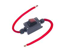 Impermeable 60A 12v 24v interruptor principal de potencia de motocicleta interruptor aislador de desconexión de batería + Cable(Black)