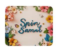 Impermeable Alfombrilla de Ratón Bienvenida Primavera Alfombrilla Ratón Mousepad 25x30cm para Oficina,Trabajo,Oficina
