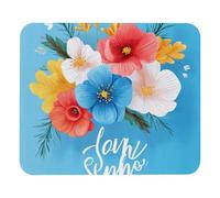 Impermeable Alfombrilla de Ratón Cuadrado con Borde Cosido, Primavera de Bienvenida Alfombrilla Ratón Mousepad 25x30cm para Oficina,Ordenador,Ratón