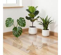 Impermeable Alfombrilla Transparente, Protector De Suelo para Silla De Oficina 1.5mm Tapete De PVC Liso, Antiarrayado Y Duradero para Oficina Parquet, Rectangular(40cm x 90cm)