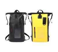 Impermeable Backpack, Dry Bag, Roll Top Pack, 30 L, gran capacidad, portátil y ligero, kayaking Boating Camping Travel, Hiking Dry Bag, 11.02 x 6.3 x 25.98, amarillo, Se référer au descriptif