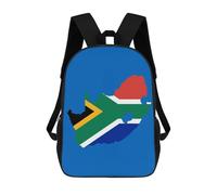 Impermeable Bolsa De Viaje Mapa De La Bandera De Sudáfrica Bolsa para Portátil Casual Mochila De Viaje para Hombres, Mujeres, Adolescente, 42X32X14Cm