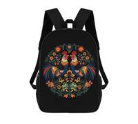Impermeable Bolsa para Portátil Arte Popular Tradicional Polaco Impreso Mochila para Escuela Casual Bolso Mochila para Viaje, Mujeres, Trabajo, 42X32X14Cm