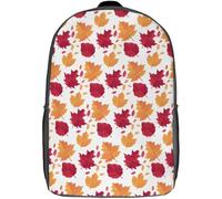 Impermeable Bolsa para Portátil Hermoso Patrón De Hojas Bolso Mochila Unisex Backpack para Adolescente, Escolar, Viajes, 42X32X14Cm