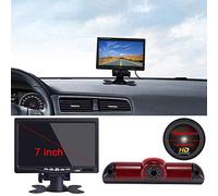 Impermeable Cámara de visión Trasera Visión Nocturn Cámara de Copia de Seguridad de la luz de Freno+7 Inch Monitor para Fiat Ducato/Peugeot Boxer/Citroen Jumper/Dodge (18mm New Lens)