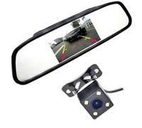 Impermeable Camara Monitor Espejo Marcha Atrás LCD TFT 5 "+ Lámpara Coche CCD Universal Cámara Visión Trasera Nocturna Respaldo Cámara reversa