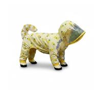 ＡＷＨＡＯ Impermeable Canino con Capucha Ligero Transpirable para Paseo, Array, Amarillo Piña, S Largo De Espalda 25-29cm, Peso 2-3.5kg
