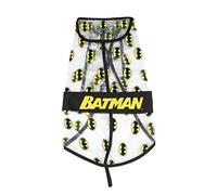 Impermeable con Cinturón Ajustable de Batman para Perros - Color Negro y Amarillo - Talla S - Fabricado en PVC 100% - Estampado de Batman - Producto Original Diseñado en España