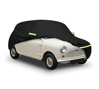 Impermeable Cubierta de Coche Reemplazo para Austin Mini Saloon 1959-2000, 300D Todo Clima Cubierta Completa para Automóvil con Puerta con Cremallera y Correa a Prueba de Viento