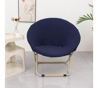 Impermeable Cubiertas De Silla Platillo Cubiertas De Silla De Luna Redonda Plegable A Prueba De Polvo Acogedor Silla Protector Deslizantes para Dormitorio Dormitorio,Azul,Cover*1