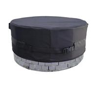 Impermeable Fire Pit Cover, Round Outdoor Fireplace Protector, Weather Resistant Fires Pits Cover, SturdyPatio Fire Pit Protection For Backyard Garden Yard And Patio Furniture Care