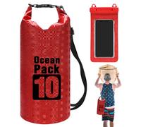 impermeable genérica | Bolsas impermeables para natación y deportes acuáticos, mochila ligera Roll Top para camping, senderismo, transporte, compras, rojo, Se référer au descriptif, Consulte la