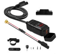 Impermeable IP66 Motocicleta USB Cargador Dual Puerto (Rojo)