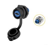 Impermeable IP68 Tipo-C USB 3.1 Hembra Socket, 5A Panel Mount Conector con Bloqueo de Tuerca Trasera para Uso Industrial Marino(1)