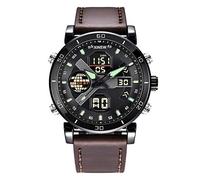Impermeable LED Digital Quartz Sports Watch Men Casual Fashion observa Men's Watch Galaxy Mm Banda (Coffee, One Size)