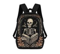 Impermeable Mochilas Instituto Esqueleto De La Carta del Tarot Tipo Casual Bolsas Al Aire Libre Bolsa De Viaje para Escuela, Mujeres, Escolar, 42X32X14Cm