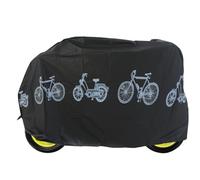 impermeable para bicicleta, cubierta de bicicleta negra y plateada con diseño de almacenamiento impermeable, ligera, resistente a la intemperie, plegable, protectora portátil para almacén