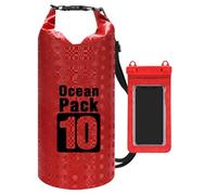 Impermeable para Exteriores - Diseño Ligero y Enrollable, Mochila Resistente al Agua | Impermeable, Mochila Impermeable versátil para Senderismo, natación y Playa, Red, Consulte
