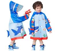 Impermeable para Niños Chaqueta Encapuchado Chubasquero Reutilizable Chubasqueros para Niños y Niñas Poncho Ligero Traje 3D Capa de Lluvia Lindo
