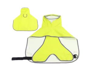 Impermeable para perros, chaqueta de lluvia para perros - Ropa reflectante para mascotas con orificio para la cuerda, tira - Sudaderas con capucha poncho para chaqueta de lluvia ligera, antip