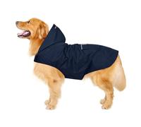 Impermeable para Perros con Capucha y Collar Agujero y Tiras reflectoras seguras, Ultra-Light Transpirable Impermeable 100% Chaqueta para Lluvia por Zellar para medianos Perro de Raza Grande 6XL