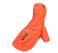 Impermeable para Perros, Impermeable for Mascotas, Ropa for Perros, Impermeable, con Capucha, Transpirable, Doble Cortavientos, Suministros for, Primavera y Verano(Orange,M)