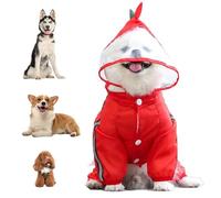 Impermeable para perros - Impermeable Vimy para perros | Chaqueta impermeable para perros con elementos reflectantes para mayor seguridad en la oscuridad Chubasquero para perros con capucha Chubasquer