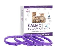 Impermeable Pet Calming Collar for Dogs, 4X Stress Relief Pheromone Collar to Reduce Separation and Bad Behavior, Lasts 30 Days for Puppies and Adult Dogs Color BlackGreyPurple
