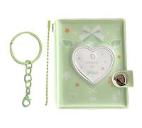 Impermeable PVC Holder Pendant - Álbum de fotos pequeño, Scrapbook Photo Holder Book Keyring, mini álbum para viajes Scrapbooking use with Bag Purse Couples Kids Collectors, Portable Keepsake Storage