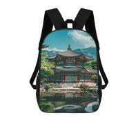 Impermeable Tipo Casual Bolsas Palacio De Arquitectura Coreana De Las Coreas Mochila Universidad Diaria Mochilas Escolares para Viajes, Trabajo, Gimnasio, 42X32X14Cm