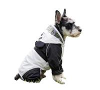 Impermeable transparente para perro al aire libre, impermeable, arcoíris, peluche bichón, impermeable para perros pequeños a medianos (panda, XL)
