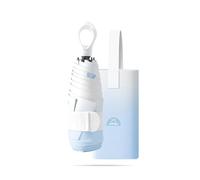 Impervius Patronum Mini Vogue Paraguas de Viaje Plegable Portátil Compacto Con Manija del Anillo y Bolsa de Almacenamiento,Color Degradado,6 * 2 Varillas,Protección UV,Sol y Lluvia,Mujeres y Niños