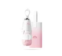 Impervius Patronum Mini Vogue Paraguas de Viaje Plegable Portátil Compacto Con Manija del Anillo y Bolsa de Almacenamiento,Color Degradado,6 * 2 Varillas,Protección UV,Sol y Lluvia,Mujeres y Niños
