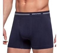 Impetus Calzoncillos Bóxer de Algodón Sin Costuras para Hombre Ropa Interior Azul Marino (L/36-38)