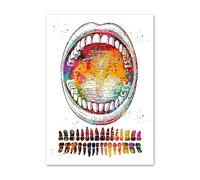 Implante de dientes abstracto herramientas belleza Dental cuadro sobre lienzo for pared carteles nórdicos e impresiones cuadros for decoración Hospital(I,A4 21X30 cm Unframed)